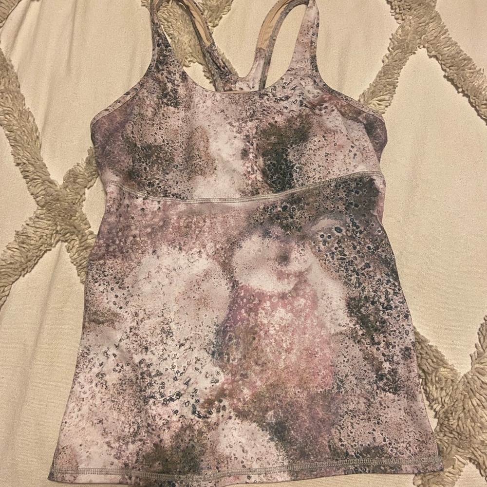 lululemon athletica Pink and Brown Tank Top